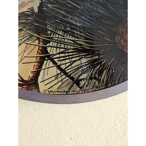 Pair of Blue Jay's Oval Glass Sun Catcher by Glass Masters 1989 - Picture 4 of 8